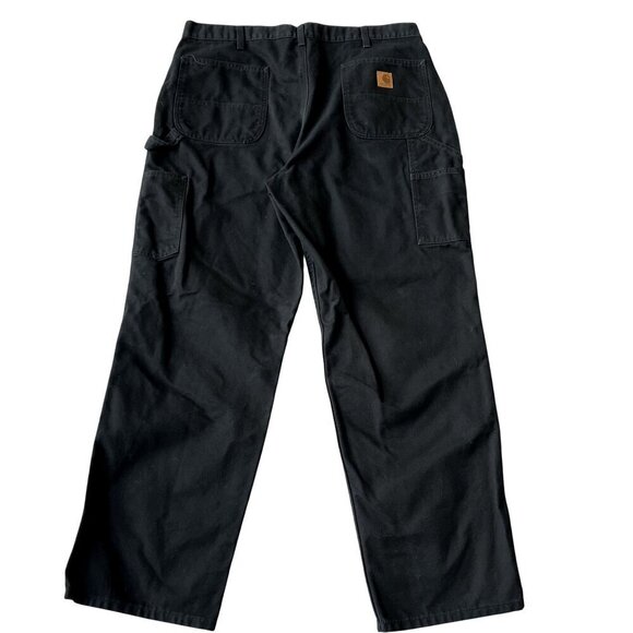 Carhartt Other - Carhartt Mens 40x32 Duck Loose Fit Canvas Black Utility Chore Pants Carpenter
